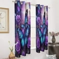 thumbnail image 3 of Dreamy Purple Butterfly Pattern (96)-1 2pcs Blackout Curtains For Living Room Bedroom Grommet Top Window Set for Left And Right Biparting Open, 3 of 6
