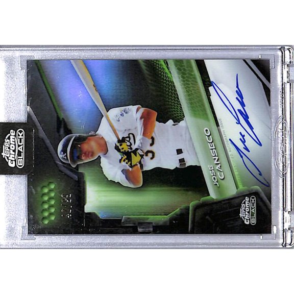 Collectible 2026 Topps Chrome Black Green #CBA-JCA Jose Canseco NM-MT Auto 48/99 Oakland Athletics