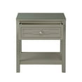 thumbnail image 3 of Benjara Fimo 27 Inch Nightstand with Drawer and Shelf, Glass Top, Modern Taupe Wood, 3 of 6