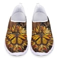 thumbnail image 1 of Zapatos planos casuales con estampado de mariposas y estampado de girasoles para mujer, zapatillas ligeras y cómodas para correr, zapatos de malla transpirables de verano, 1 of 5