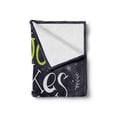 thumbnail image 2 of Hug Soft Flannel Fleece Throw Blanket, Ornamental Love Words of Hug Makes Everything Better, Cozy Plush for Indoor and Outdoor Use, 50" x 70", Purple Grey Yellow Green, by Ambesonne, 2 of 6