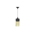 thumbnail image 3 of Worldwide Lighting  Chagall Pendant 1-Light Ceiling Hanging Modern with Seeded Glass Shade, Black & Clear, 3 of 3