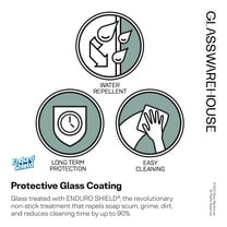 Glass Warehouse  58.25" x 32.5" Frameless Shower Bath Fixed Panel Polished Chrome Chrome Finish