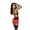 RED/BLACK, variant on ELEGANT AND SUPPLE SPANDEX GARTERED CHEMISE - RED/BLACK