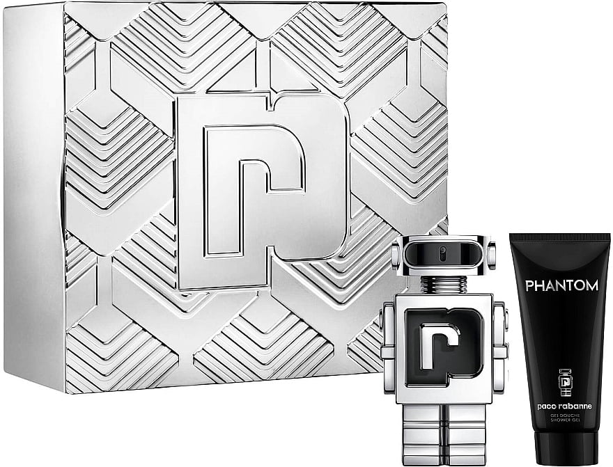 Paco Rabanne Phantom Men 2pc Set Cologne Spray 3.4 oz Shower Gel 3.4 oz