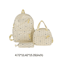 thumbnail image 3 of EDFRWWS 3Pcs Nylon Polka Dot Bow Backpack with Lunch Box And Pencil Case Students Bookbags Sets Large Capacity (Yellow), 3 of 10