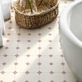 thumbnail image 6 of 10Pcs Minimalist Floral Peel and Stick Floor Tiles， 12x12 Covers 10 Sq. Ft. SelfAdhesive DIY Vinyl Flooring， Removable and Waterproof Sticker for Living Room， Bathroom， Kitchen， Staircase, 6 of 8