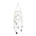 thumbnail image 6 of DecMode 38" Brass Metal Indoor Outdoor Geometric Windchime with Hanging Mirrors, 6 of 9