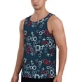 thumbnail image 2 of Gaeub Navy Blue Geometric Men's Athletic Tank Top, Workout Sleeveless Shirts, Running Tank Tops for Gym, Running, Training - Small, 2 of 9
