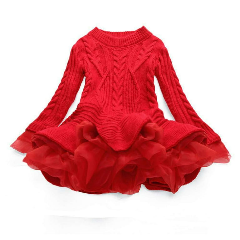 white christmas dresses FARM Rio Red Lace Long Sleeve Crochet Dress – Elegant detail main image 1