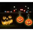 thumbnail image 3 of Glowing Halloween Earrings for Women - LED Skeleton Pumpkin Drop Dangle Accessories Light Up Glow in the Dark Designs, 3 of 3