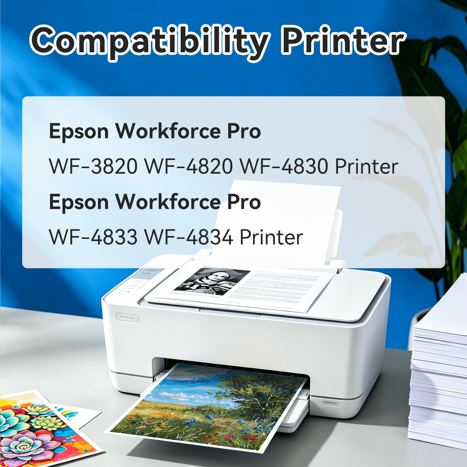 HIPAGE 822 Ink Cartridges Compatible with Epson 822 Ink for Epson 822XL Ink Cartridge Combo Pack for  WF-3820 WF-4830 WF-4833 Printer
