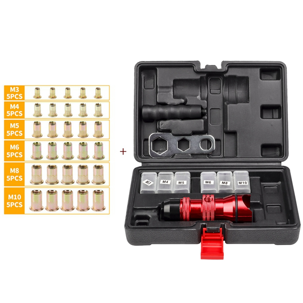 Electric Rivet Tool Rivet Nut Tool Electric Rivet Nut Adapter M3 M5 M6 M8 M10 Manual Riveter Tool
