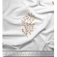 thumbnail image 1 of Soimoi White Cotton Voile Fabric Artistic Leaves Decor Fabric Printed Yard 42 Inch Wide, 1 of 1
