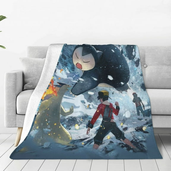 Snorlax Throw Blanket Cozy Anti-pilling flannel Bedding Gifts for Men, Women teen Adults Decor for Couch, Sofa, Bed 40x30