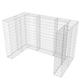 thumbnail image 3 of vidaXL Gabion Double Poubelle à Roulettes Acier 180x100x120 cm, 3 of 5