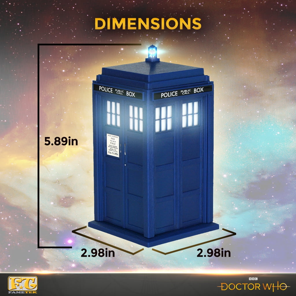 Doctor Who Tardis Wireless Bluetooth Speaker Plays Music, Lights Up, Accurate Sounds Effects |Gifts for Men or Women - Best Gifts Birthday Collectibles for Doctor Who