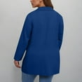 thumbnail image 4 of Fnooota Women's Blazer Jackets, Buttons Casual Long Sleeve Lapel Blazers with Pockets Blue Size XL, 4 of 7