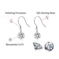thumbnail image 3 of VIRELLA 2CT Moissanite Drop Earrings – S925 Sterling Silver Elegant Dangling Earrings, 3 of 4
