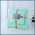 thumbnail image 4 of SHENGXINY Bath Towels Clearance Bath Towel Bathroom Sets Bath Towel Ultra Soft Cotton Towel Sets High Absorbent Towel Includes 1 Bath Towel 28.5X51 Inchend 1 Towel 13.5X29.5 In Green, 4 of 4