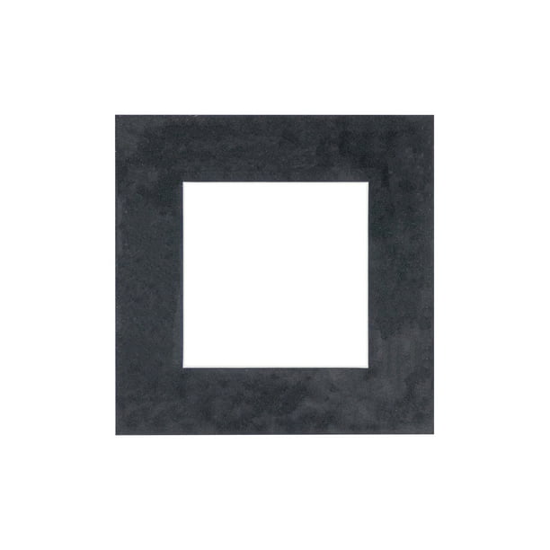 Black Suede Acid Free 20x20 Picture Frame Mats with White Core Bevel
