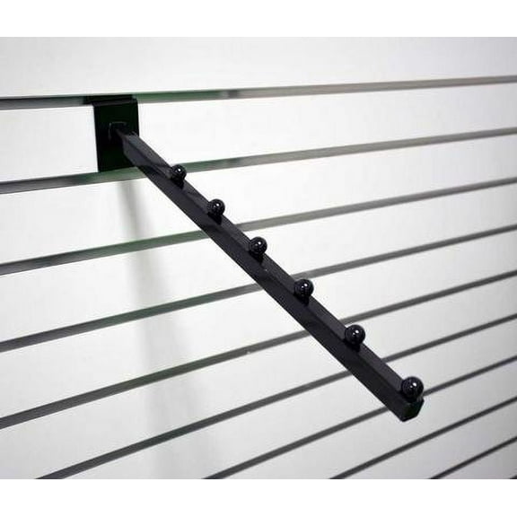 6 Ball Slatwall Waterfall Brackets - Black - Pack of 10