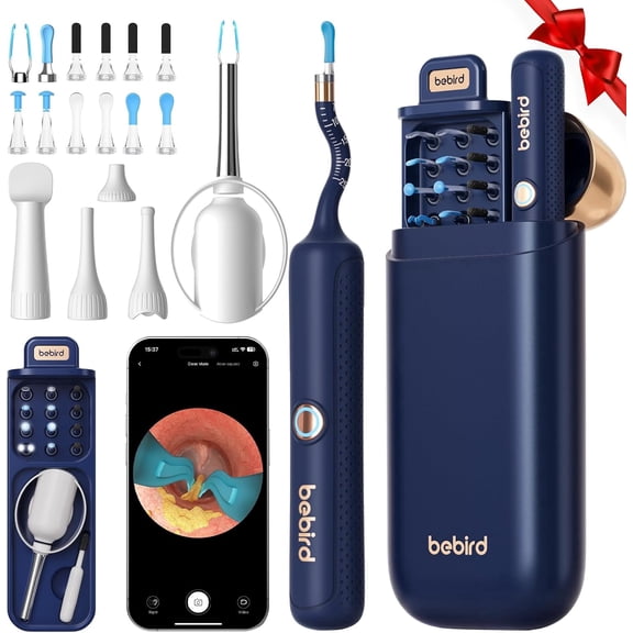 Bebird Earsight Plus Ear Wax Removal Tool Camera, FSA HSA Eligible Items, Ear Cleaner with Flexible Ear Camera Otoscope, Visual Ear Pick Tweezers Wax Remover, Ear Cleaning Kit for Family