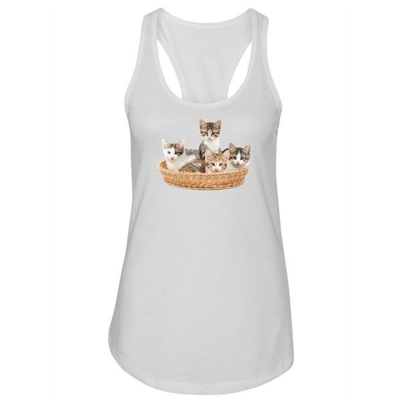 Basket Full Of Kittens Tank Women -Image by Shutterstock, Female Large