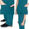 thumbnail image 5 of Green Town Scrubs for Women Scrub Set - V-Neck Top and Straight Leg Pant, 5 Pockets, Easy Care, Solids and Prints Uniforms, 5 of 7
