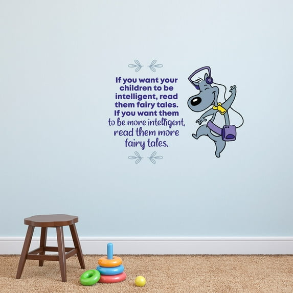 Fairy Tales Doug Skeeter Life Quote Cartoon Quotes Decors Wall Sticker Art Design Decal for Girls Boys Kids Room Bedroom Nursery Kindergarten Home Decor Stickers Wall Art Vinyl Decoration (30x30 inch)