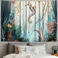 thumbnail image 2 of Orinice Seahorse Fish Underwater Tapestry Wall Hanging Unique Style Graphic Tapestries Home Wall Decor Art for Living Room Bedroom Apartment Farmhouse Dorm - 4 Sizes Available 60x50inch, 2 of 6
