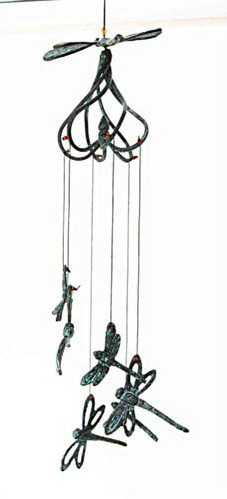 Ebros Gift 26.5 in Aluminum Metal Dragonfly Wind Chime, Polished