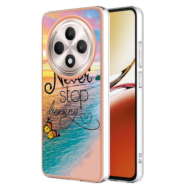 For Oppo Reno12 F 5G Oppo Reno12 F 4G Case YB IMD Series-1 Style-A IMD Marble Flower Pattern TPU Pho
