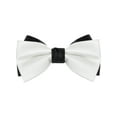 thumbnail image 1 of INSPIRAR CHIC Corbata de Pajarita Vintage de Dos Colores para el Día del Padre para Banquete, Boda, Fiesta y Más Blanco-Negro Talla Única, 1 of 4