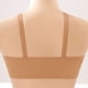 thumbnail image 4 of Puntoco Bralettes para mujer, estilo sin aros de acero, estampado, fruncido, botón central, ropa interior transpirable, sujetador de uso diario, 4 of 5