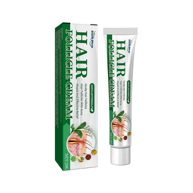 Crema de folículos capilares para tratar el cuero cabelludo, foliculitis del cabello, inflamación de la piel, eliminador de manchas, ungüento antipicazón para el acné corporal