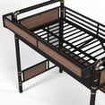 thumbnail image 4 of Bellemave Twin XL Loft Bed with Desk, Metal Loft Bed with Storage & Wardrobe, High Loft Bed with LED Lights & Charaging Station, Heavy Duty Metal Frame with Pegboard & Baskets for Teens Adults, Black, 4 of 13