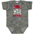 thumbnail image 3 of Inktastic Plaid Bear Wild and 1 with Arrow Boys or Girls Baby Bodysuit, 3 of 5