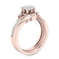 thumbnail image 2 of Imperial 1/3Ct TDW 10k Rose Gold Diamond Cluster Bypass Bridal Set (H-I, I2), 2 of 4
