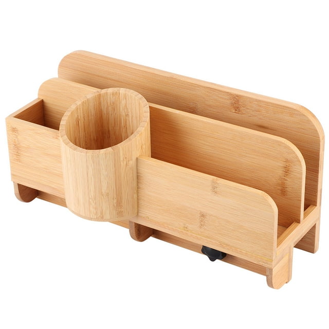 Desk Organizer,Bamboo Desk Storage Box Bamboo Storage Box Desk Accessories Tailored for Perfection