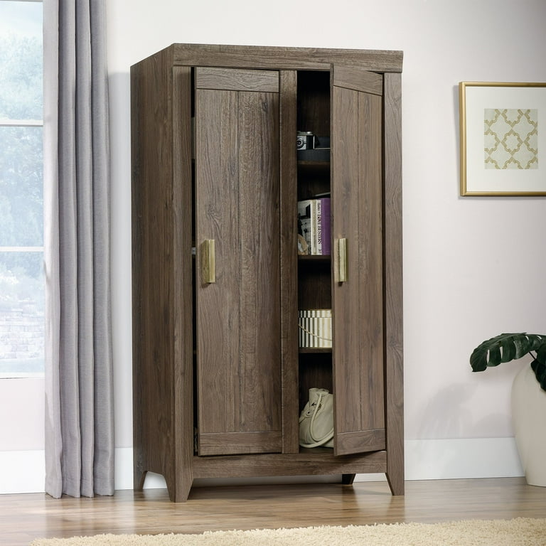 Sauder Adept Storage Wide Storage Cabinet, Craftsman Oak