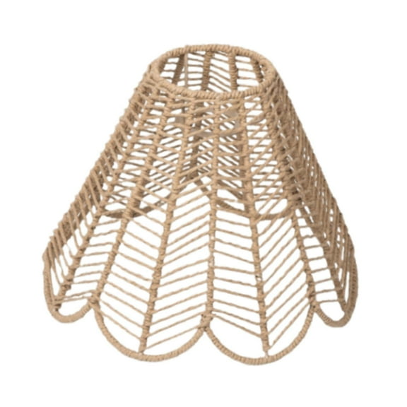 Pantalla de lámpara de cuerda de papel Strade Fareast Limited decoración Retro Bohemia 27,5 cm x 21 cm