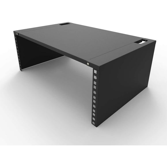 Jingchengmei 4U Wall Mount Patch Panel Bracket with Top Cover- 12 inch Deep - 19" Patch Panel Rack for Shallow Network