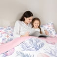 thumbnail image 4 of Manfei Watercolor Seashell Starfish Coral Twin Comforter Sets for Kids Boys and Girls, Cartoon Sealife Bedding Set, Pink Reversible 2 Pieces, 1 Comforter and 1 Pillowcase, 4 of 6