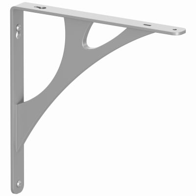 

Knape & Vogt 8 in. Manhattan style premium satin nickel decorative shelf bracket.