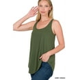 thumbnail image 3 of Zenana Women & Plus Relaxed Fit Scoop Neck Sleeveless Round Hem Blouse Tank Top, 3 of 5