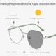 thumbnail image 5 of Gafas de estilo para estudiantes que cambian de color, miopía, gafas planas ópticas antiluz azul para mujer, 5 of 5