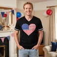 thumbnail image 4 of Family 4th of July Shirts Star Striped Print Crew Neck Short Sleeve T-Shirts Matching Outfits, 4 of 8
