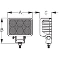 thumbnail image 2 of 5" White and Clear Contemporary LED Rectangular Flood Light, 2 of 2