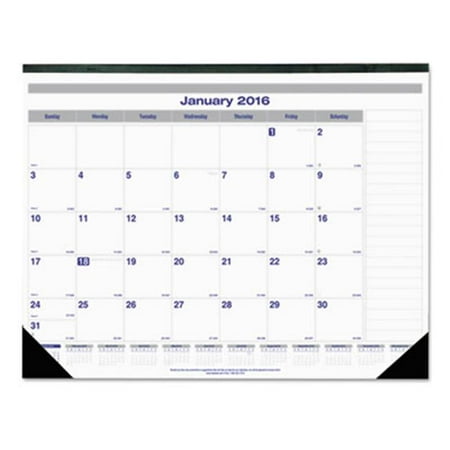 - Rediform Office Products C177847 22 x 17 Net Zero Carbon Monthly Desk Pad Calendar, Black Band and Corners, 2016